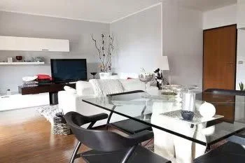 Glass top on a dining table